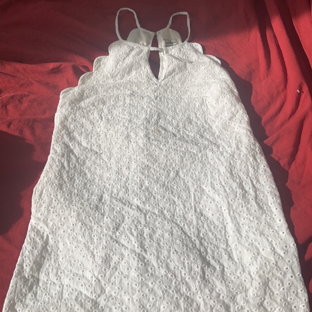 White eyelet dress